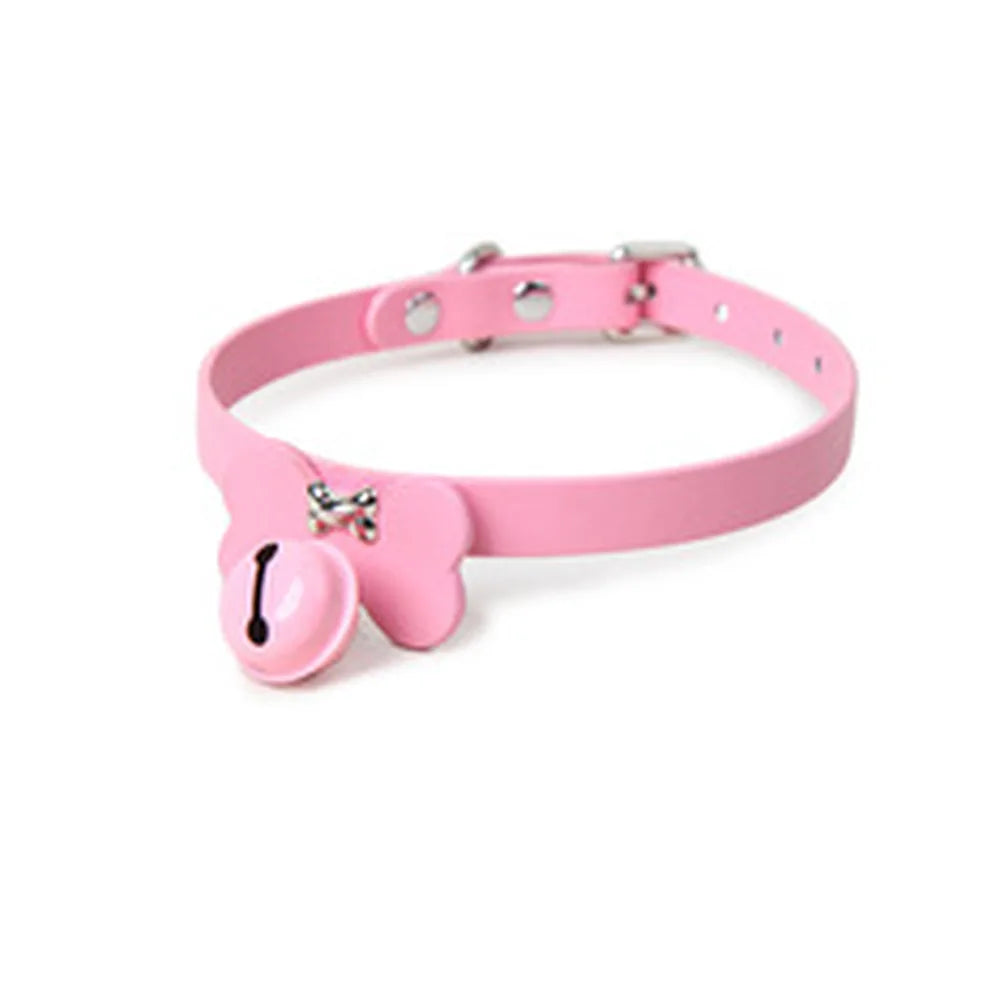 Bone-Tag Bell Pet Play Collar with Leash - product image 3
