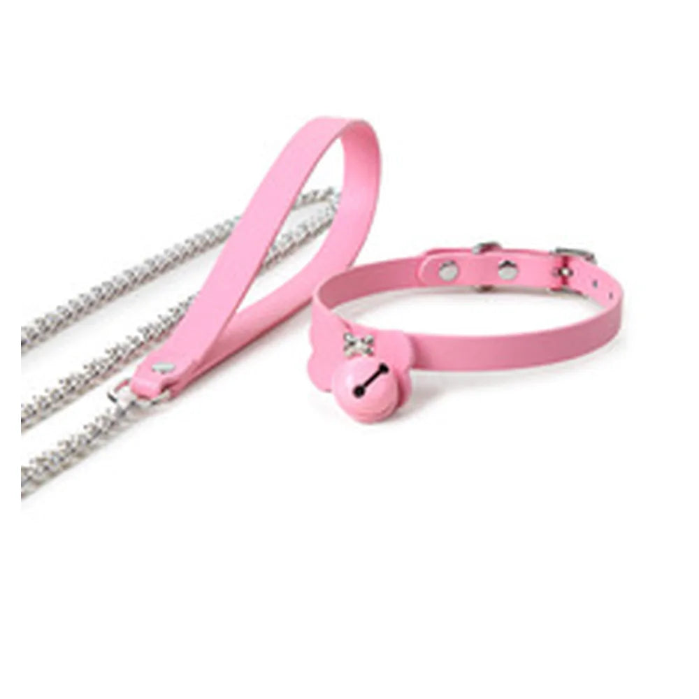 Bone-Tag Bell Pet Play Collar with Leash - product image 4
