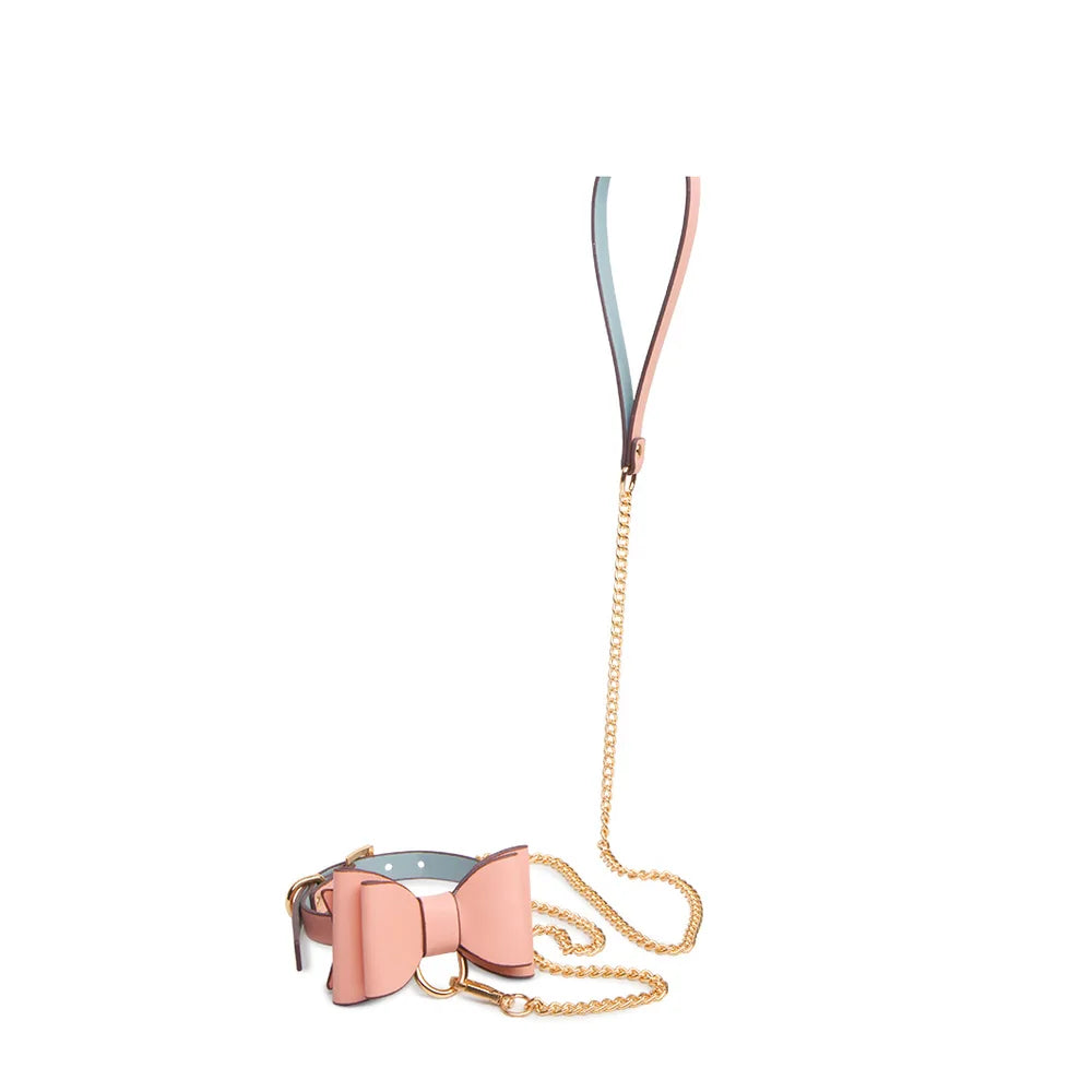 Bow O-Ring BDSM Choker Necklace with Leash - product image 4