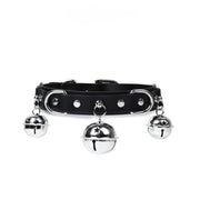 Triple-Bell Slave Collar with Bells & Leash - product image 1